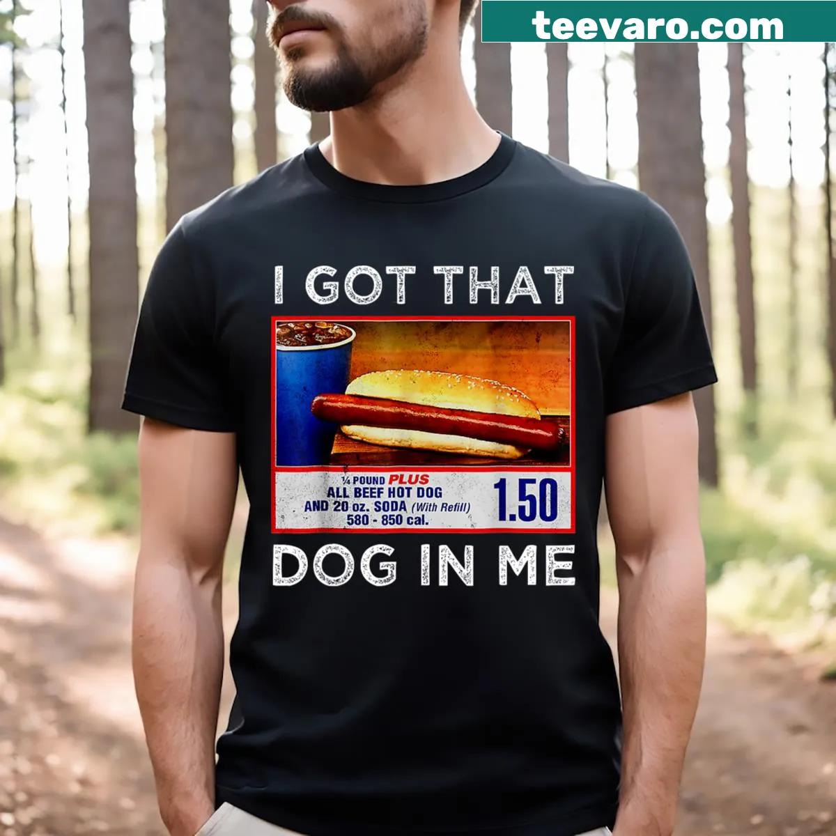 Humorous vintage-style t-shirt for dog lovers. — on a men's t-shirt