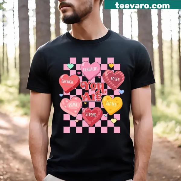 Cute kids' Valentine's Day T-shirt with hearts and text 'You Are'