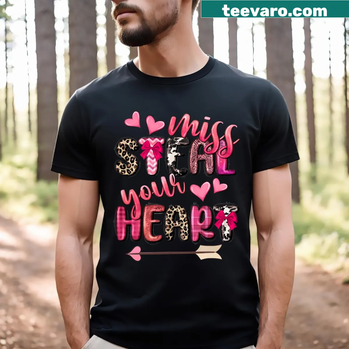 T-shirt for men and kids celebrating Valentine's Day with heartfelt text — on a men's t-shirt