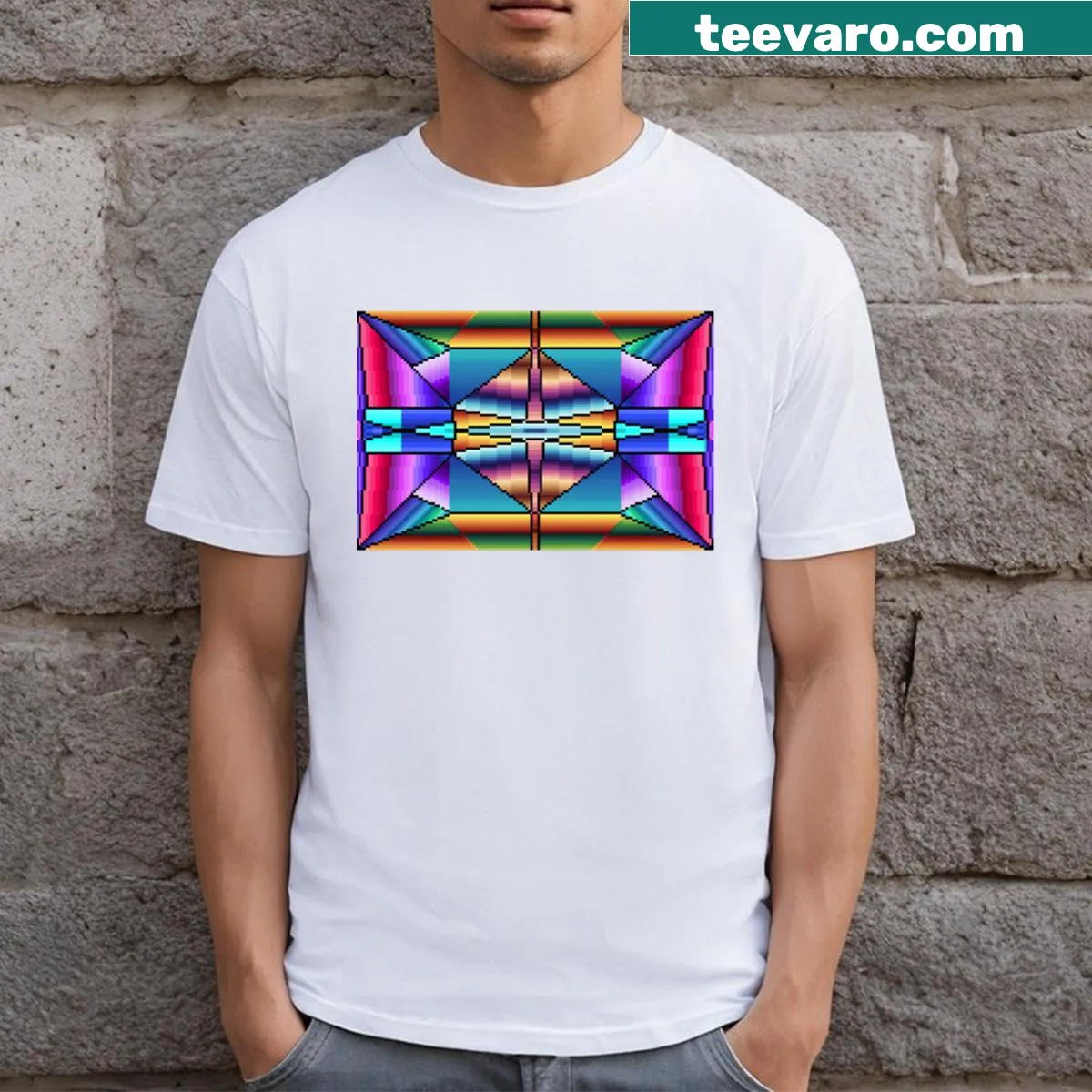 Silhouette t-shirt depicting the veins of the earth for nature lovers — on a men's t-shirt