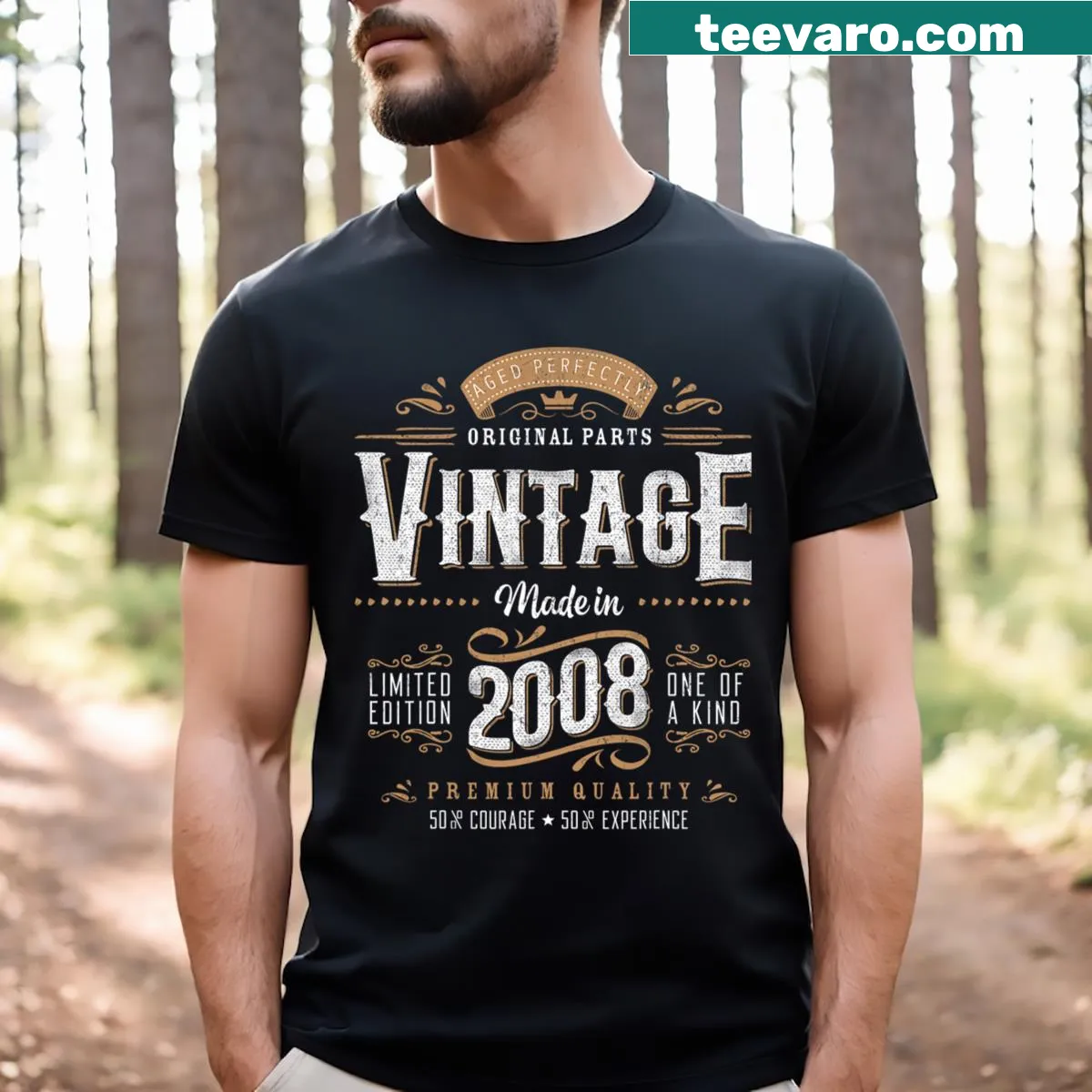 Funny vintage t-shirt for a 17th birthday celebration — on a men's t-shirt