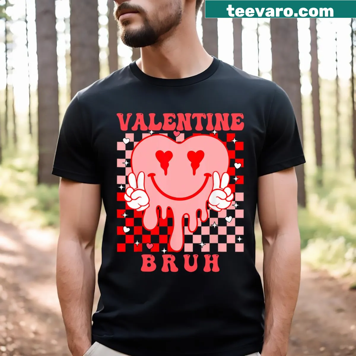 Funny t-shirt featuring meme-style text for Valentine's Day — on a men's t-shirt