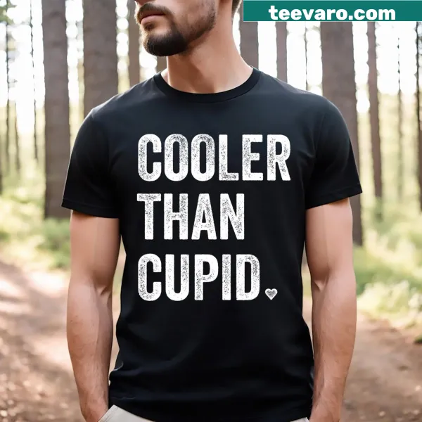 Funny Valentine's Day t-shirt for boys with cooler than Cupid graphic