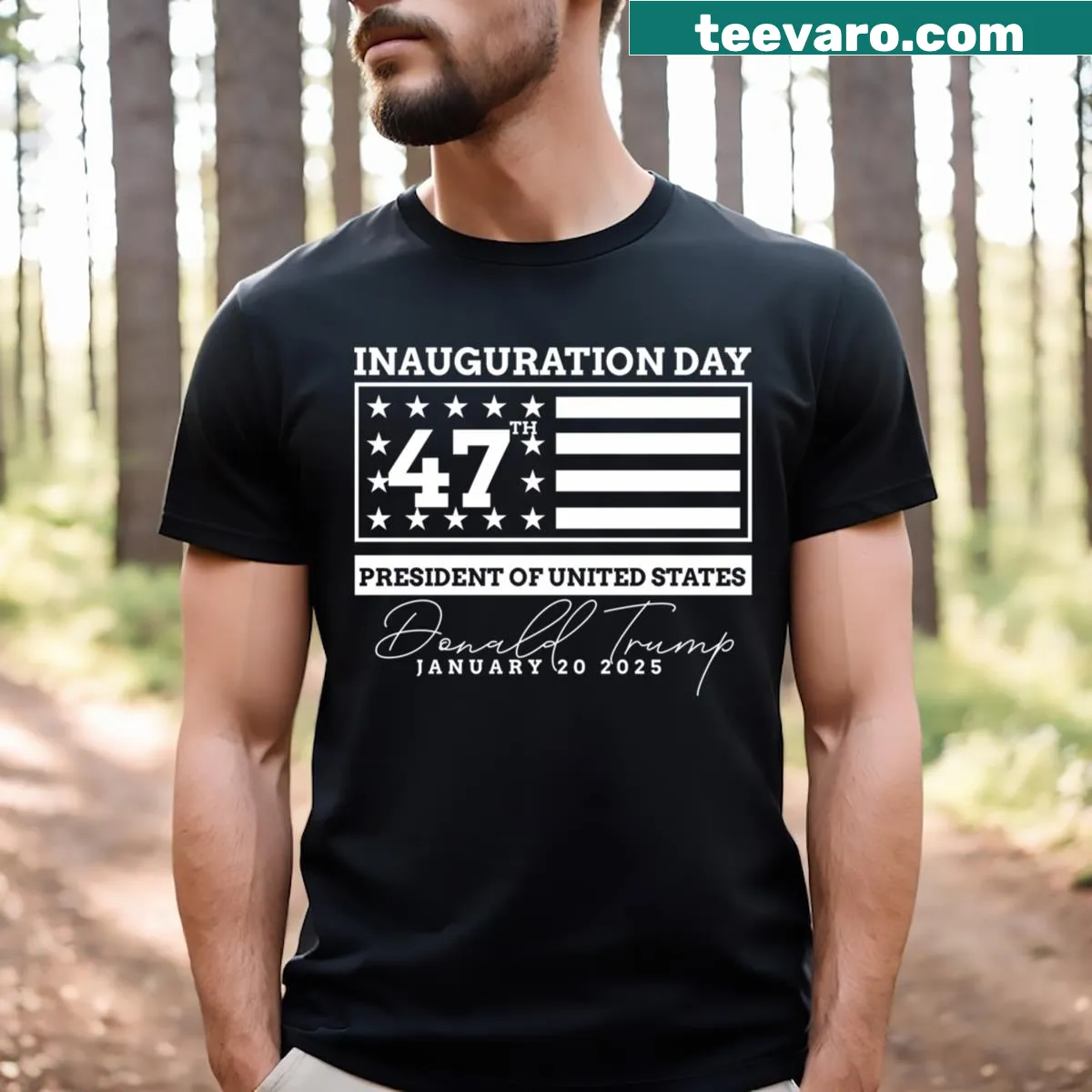 Inauguration Day 2025 graphic pullover t-shirt — on a men's t-shirt
