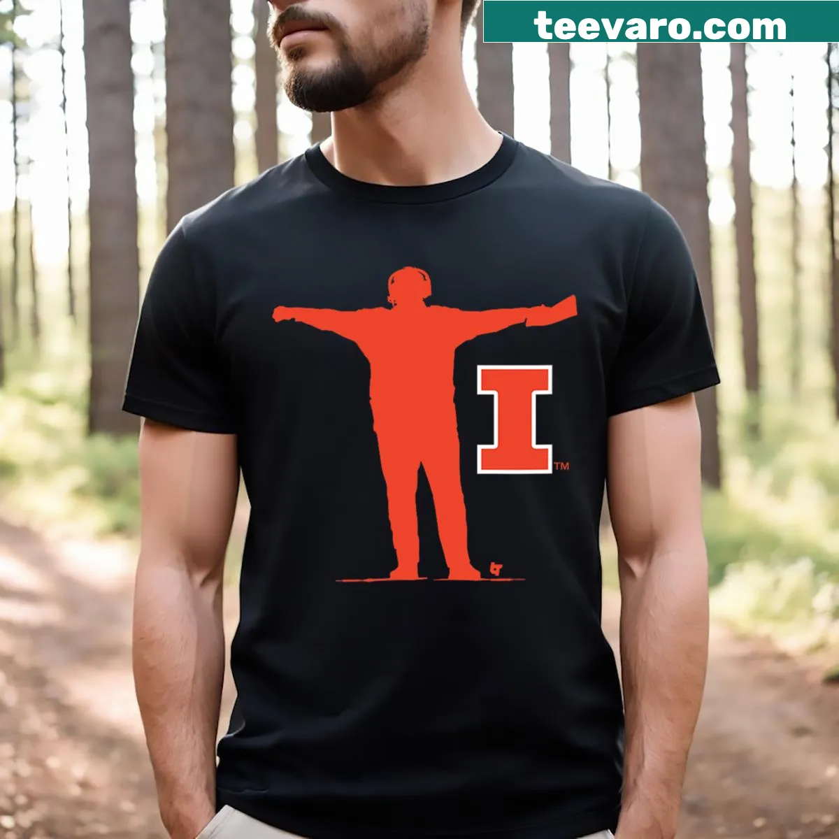 Illinois Fighting Illini T-shirt for football fans and coaches — on a men's t-shirt