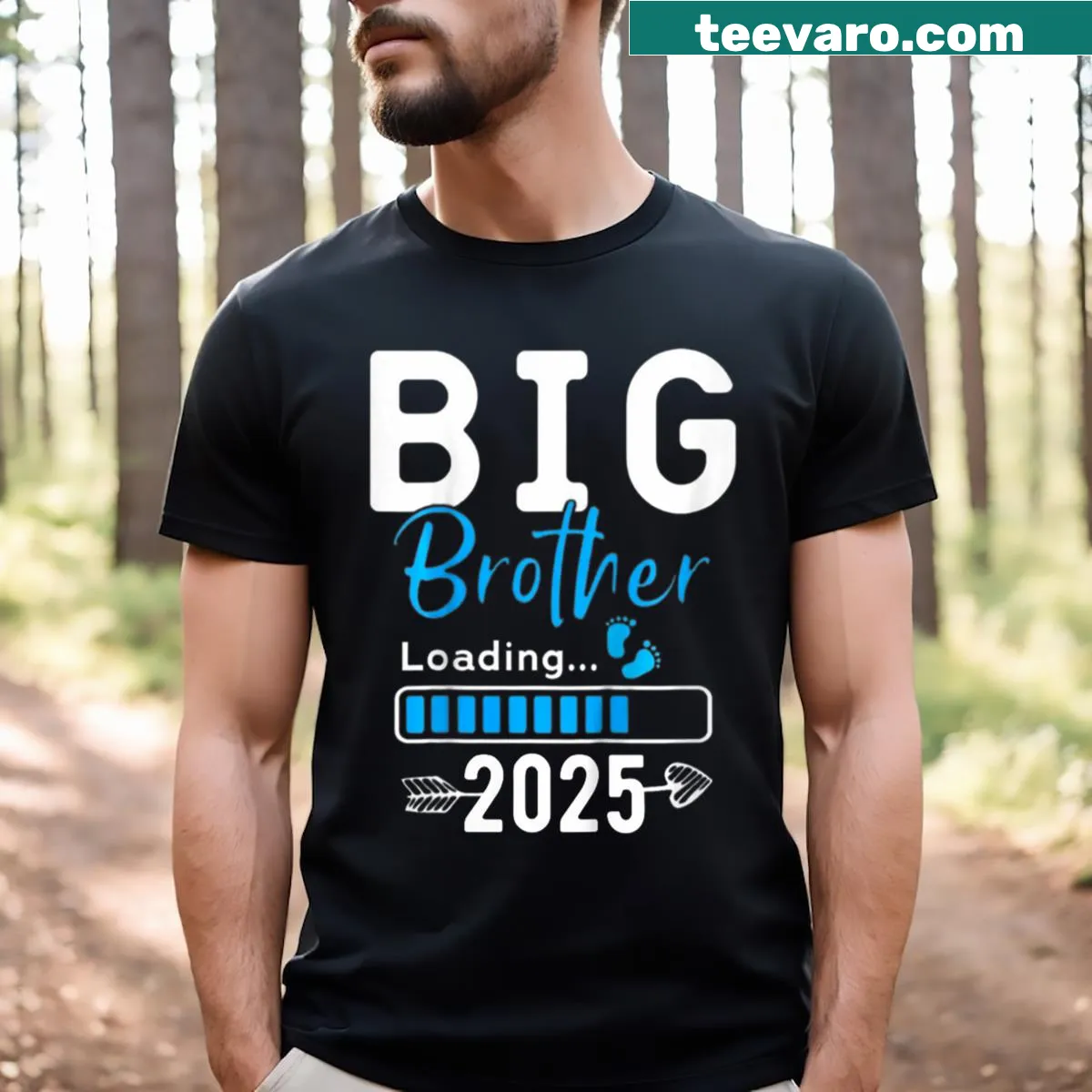 Big Brother Loading 2025 T-shirt for kids — on a men's t-shirt