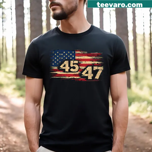 Inauguration Day 2025 graphic on a patriotic T-shirt