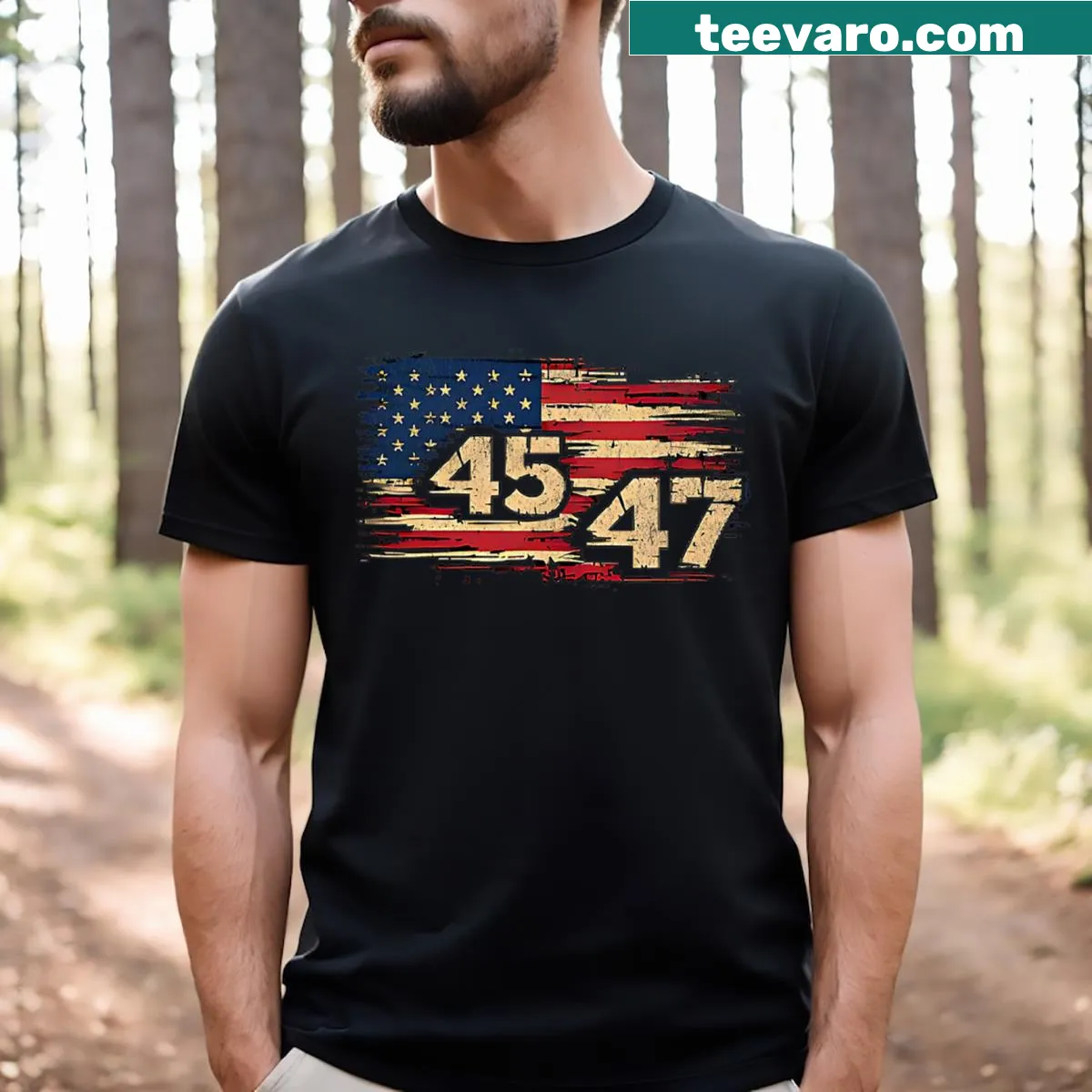 Inauguration Day 2025 graphic on a patriotic T-shirt — on a men's t-shirt