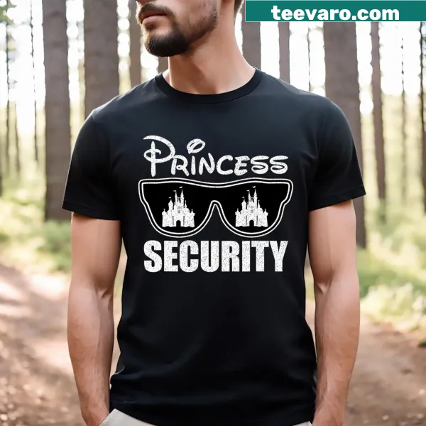 Cute princess security graphic on a birthday T-shirt