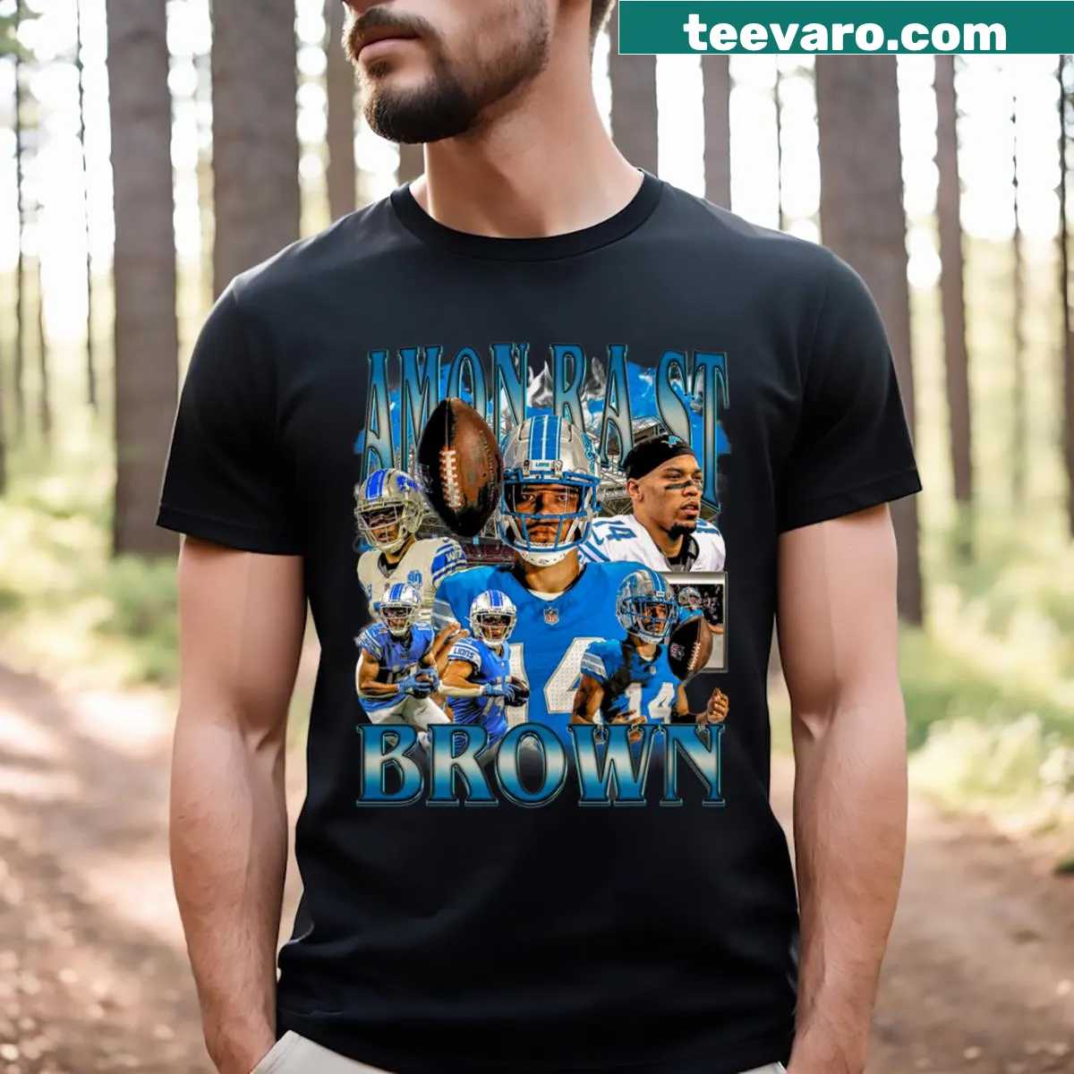 Vintage Amon Ra graphic t-shirt in 90's style — on a men's t-shirt