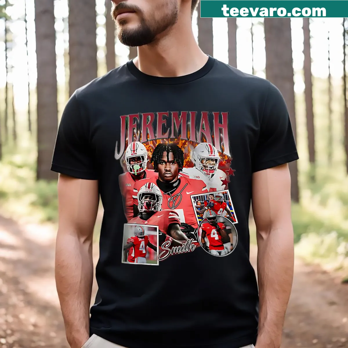 Vintage 90's Jeremiah Tee with retro graphic design — on a men's t-shirt