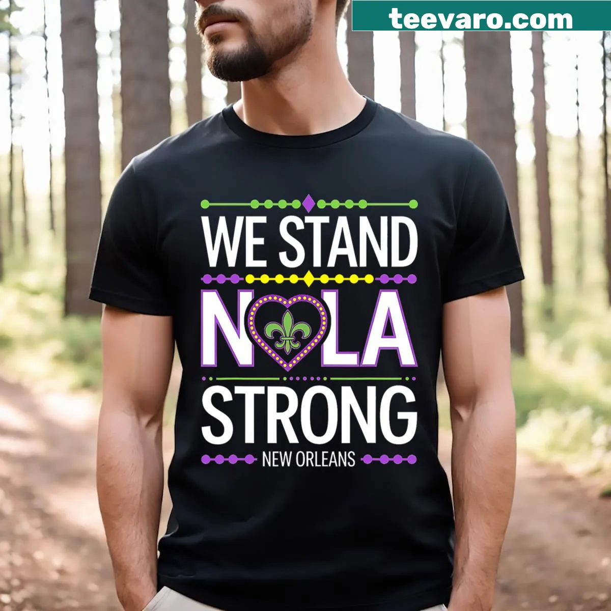 Vintage-style t-shirt celebrating New Orleans culture with humorous text — on a men's t-shirt