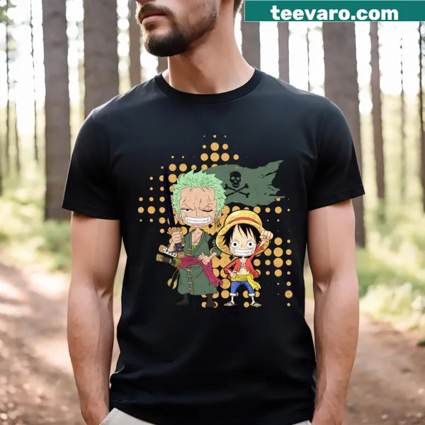 Anime inspired cartoon design featured on a kid's T-shirt