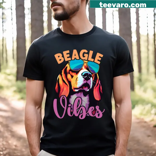 Cheerful beagle illustration conveying positive vibes