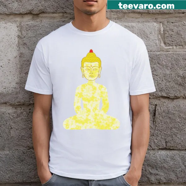 Artistic Buddha design on a serene-themed T-shirt