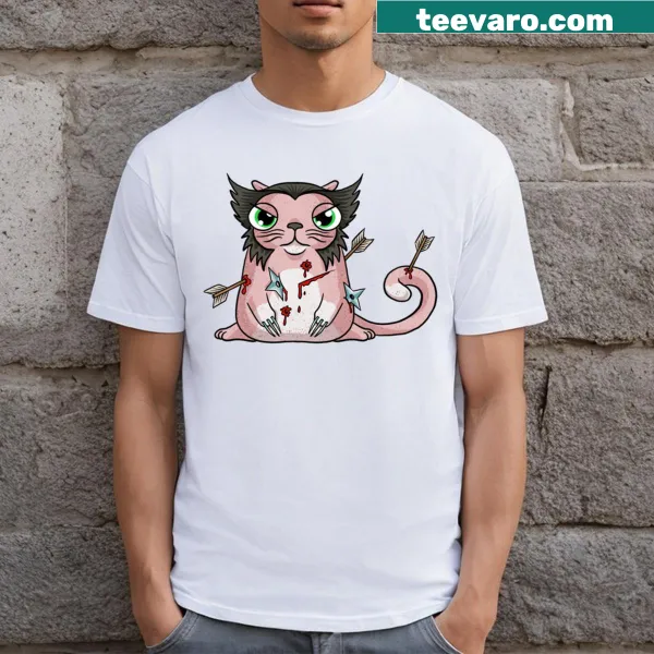 Chic cat graphic on a fashionable Catverine T-shirt