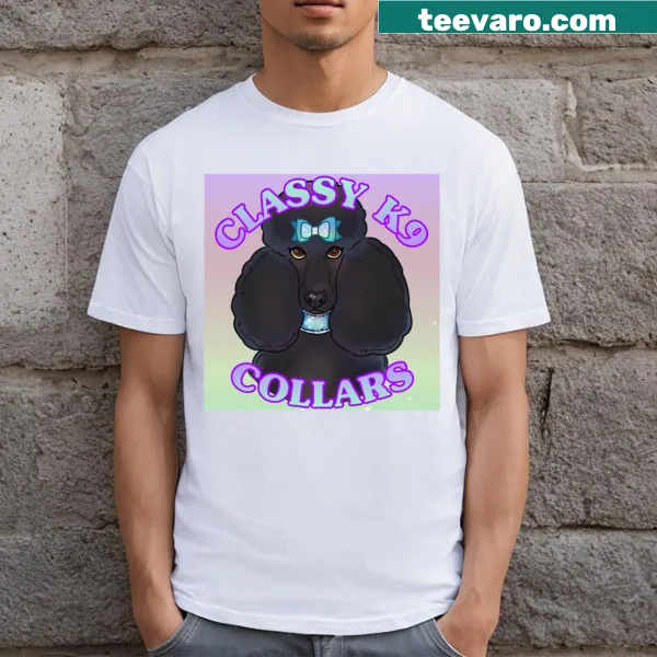 Illustrated Classy K9 Collars logo T-shirt for dog lovers