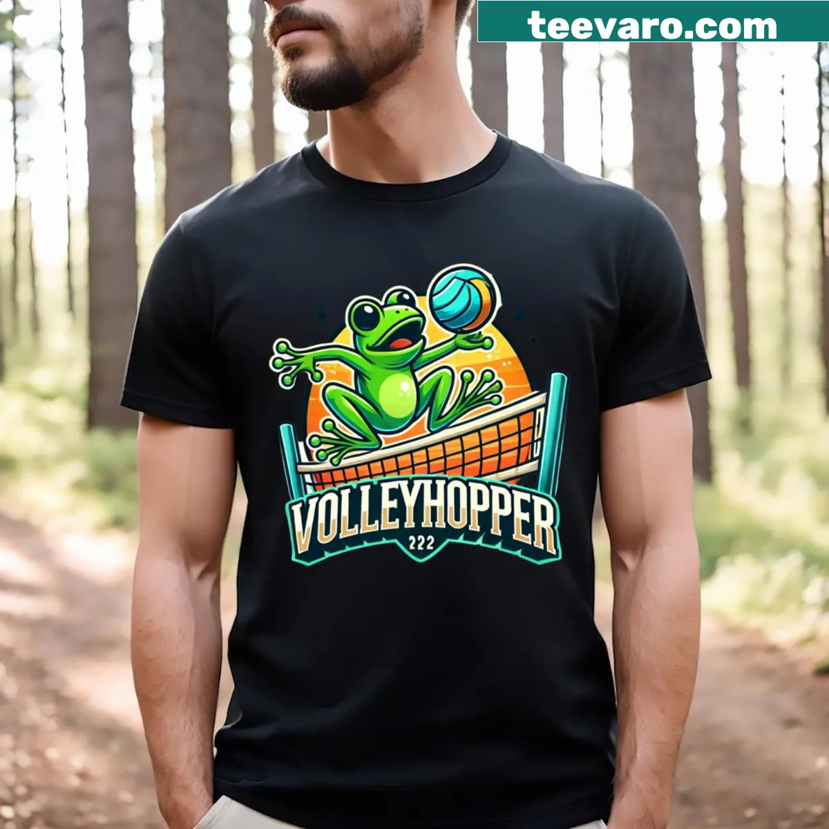 Illustration of a sports frog on a T-shirt for sports lovers — on a men's t-shirt