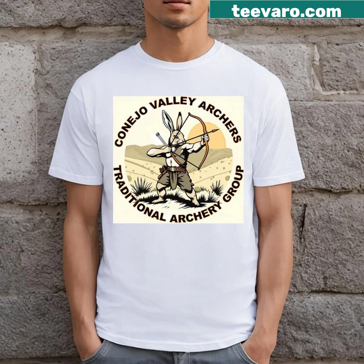 Emblem design for Cva Traditional Archery Group T-shirt — on a men's t-shirt