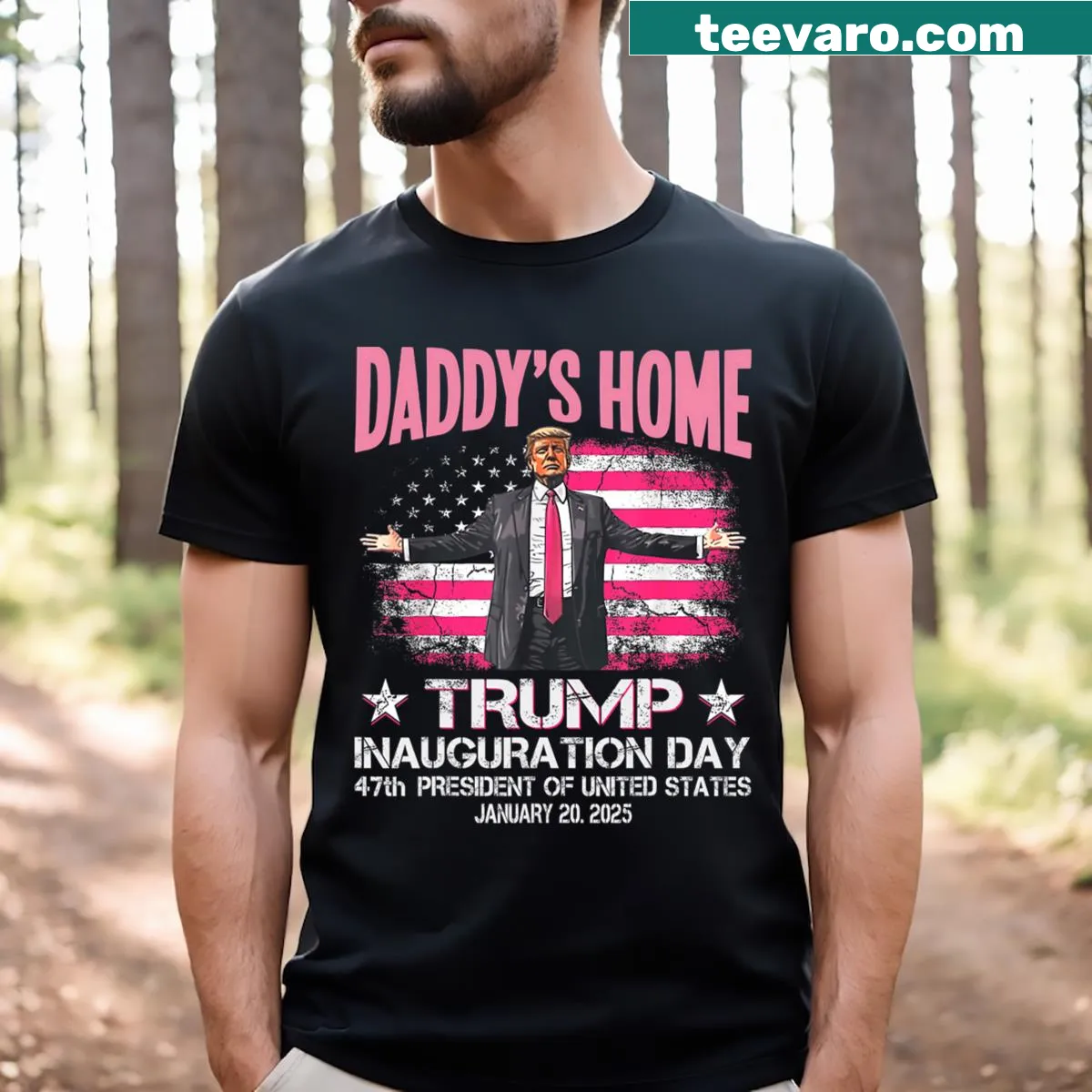 Memorabilia t-shirt for Trump Inauguration Day 2025 — on a men's t-shirt