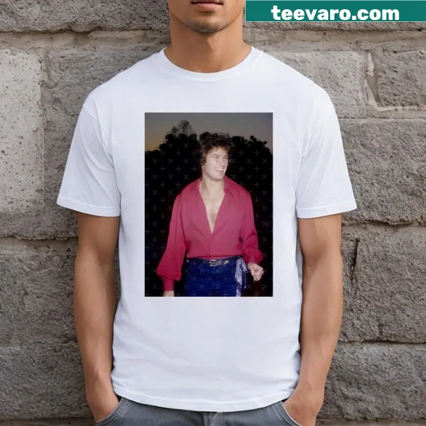 Cute cartoon design of David Hasselhoff on a T-shirt