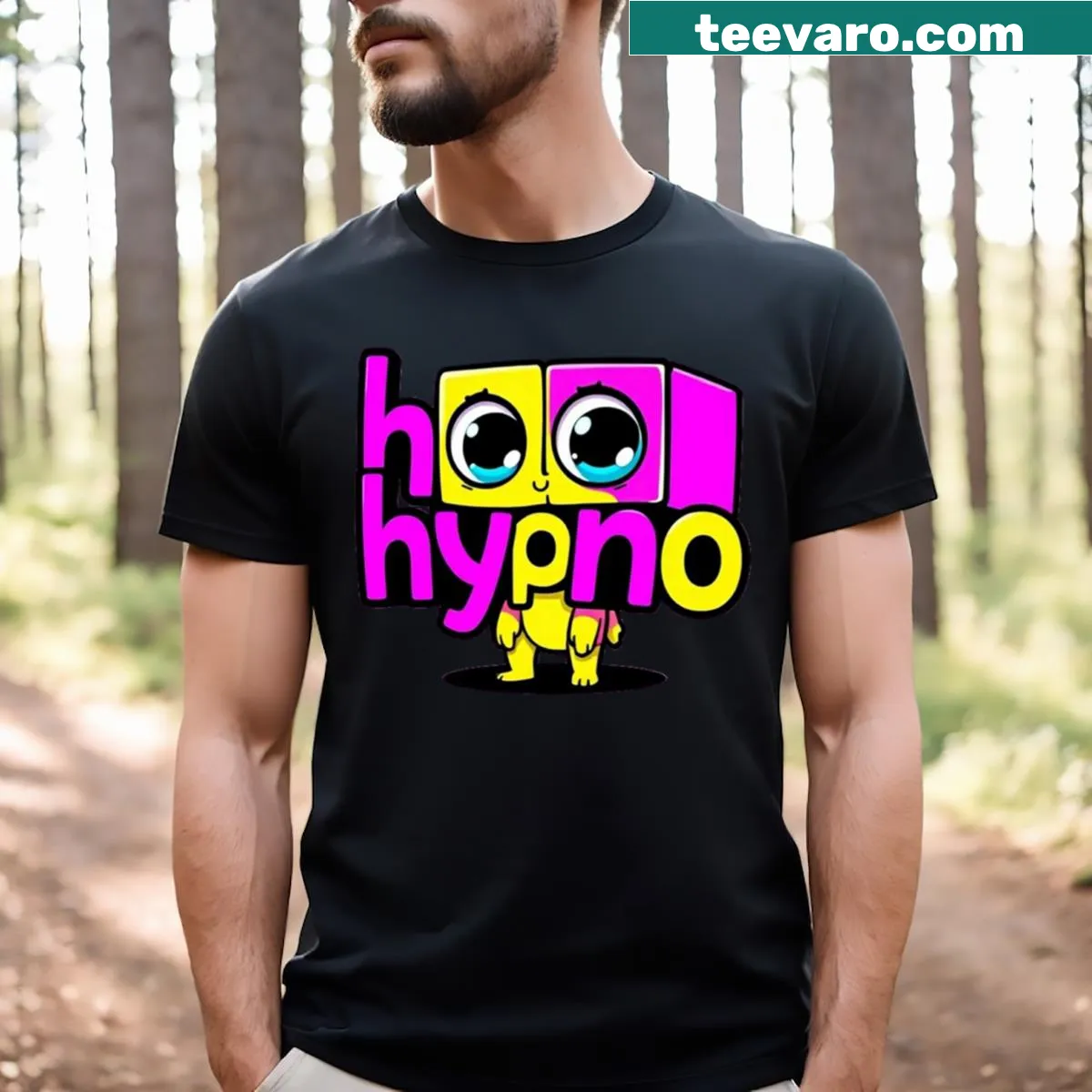 Hypnotic eye graphic on a T-shirt — on a men's t-shirt