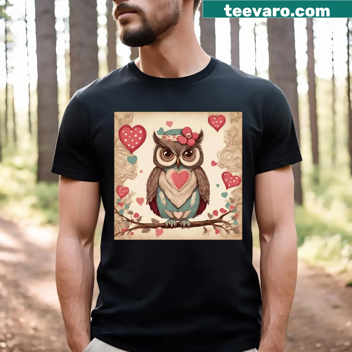 Cartoon owl design for grandmas on a T-shirt — on a men's t-shirt