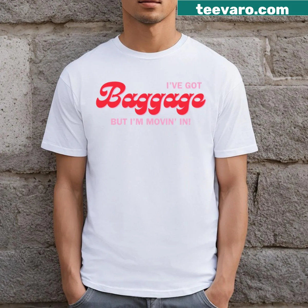 Minimalist t-shirt featuring Kelsea Ballerini's song 'Baggage' — on a men's t-shirt