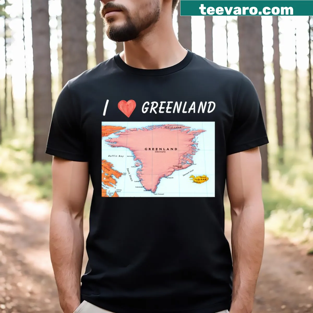 Casual T-shirt with the phrase 'Make Greenland Great Again 12' — on a men's t-shirt