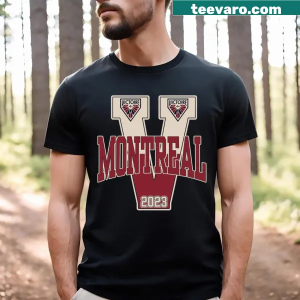 Montreal Victoire hockey team logo on a sports T-shirt