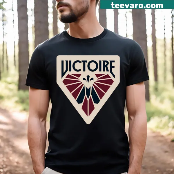 Ice hockey team logo for Montreal Victoire on a T-shirt