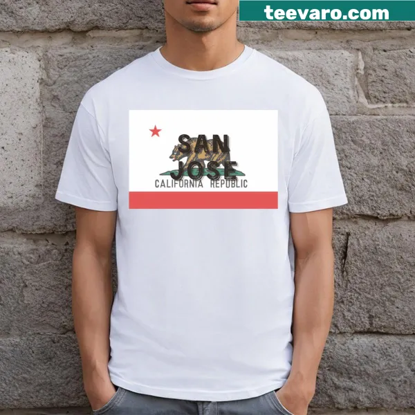 San Jose California flag design on a t-shirt