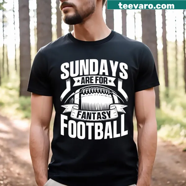 Text with 'Sundays Are For Fantasy Football' in bold typography