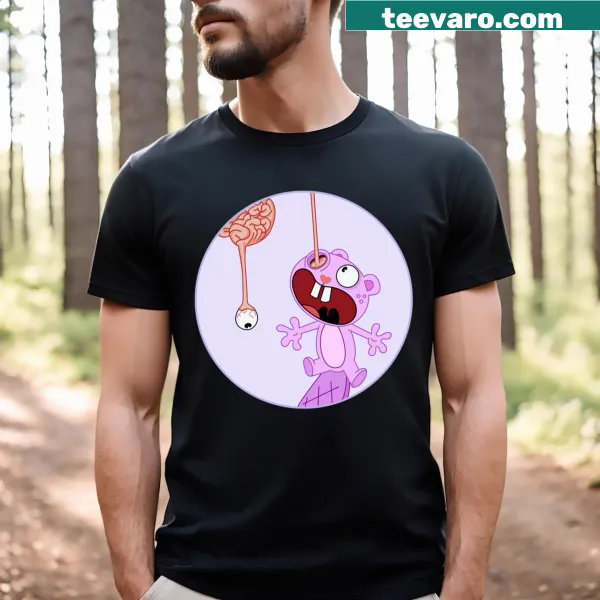 Whimsical toothy eye graphic T-shirt