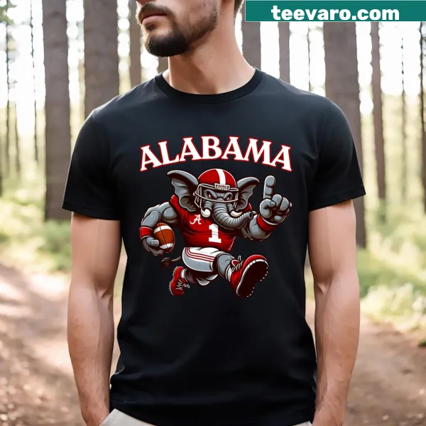 Vintage-style t-shirt featuring Alabama Al and an elephant graphic.