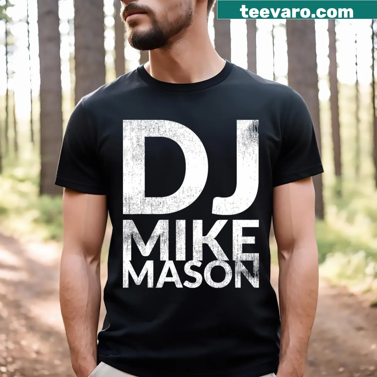 Vintage-inspired DJ Mike Mason limited edition t-shirt — on a men's t-shirt