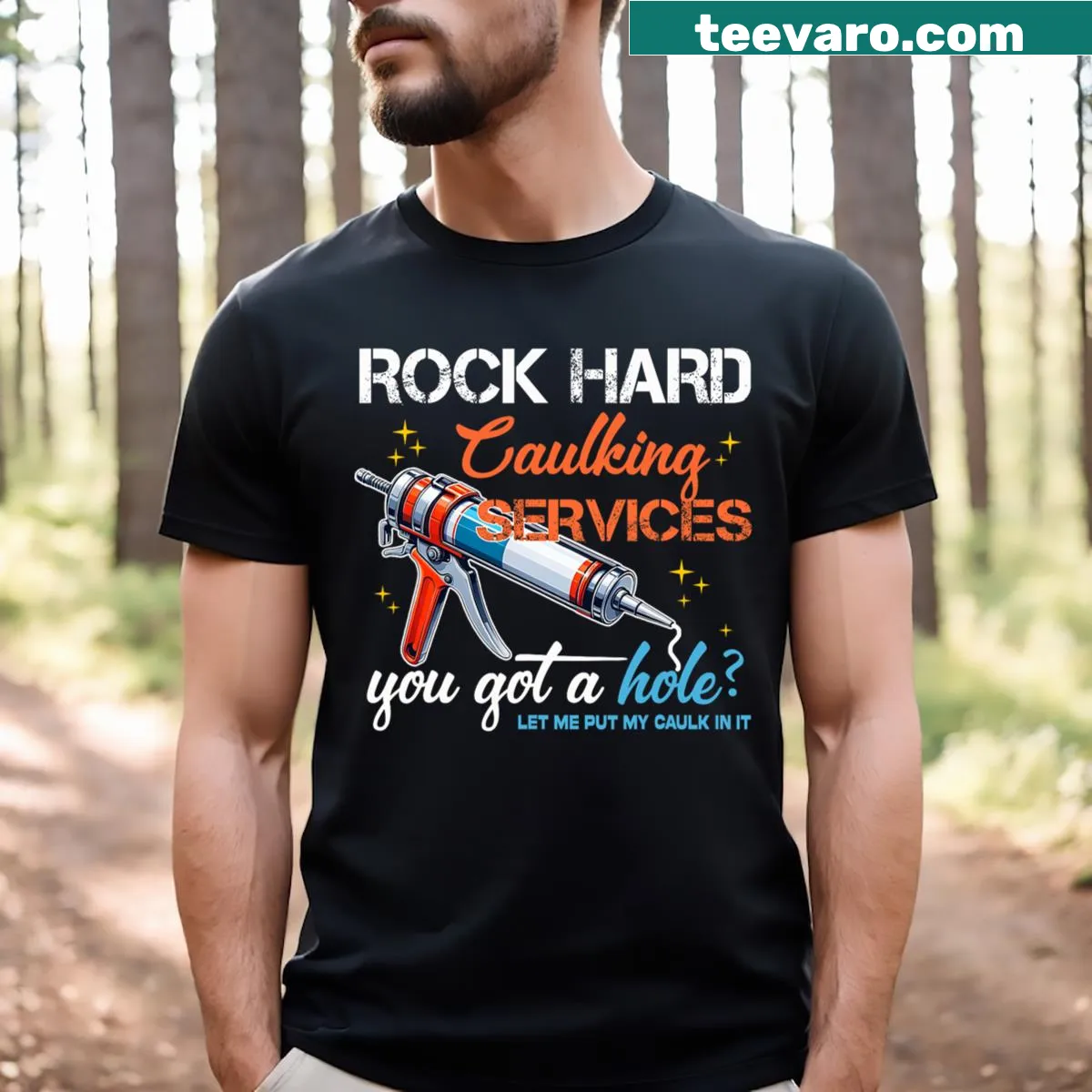 T-shirt with bold typography featuring edgy adult humor — on a men's t-shirt