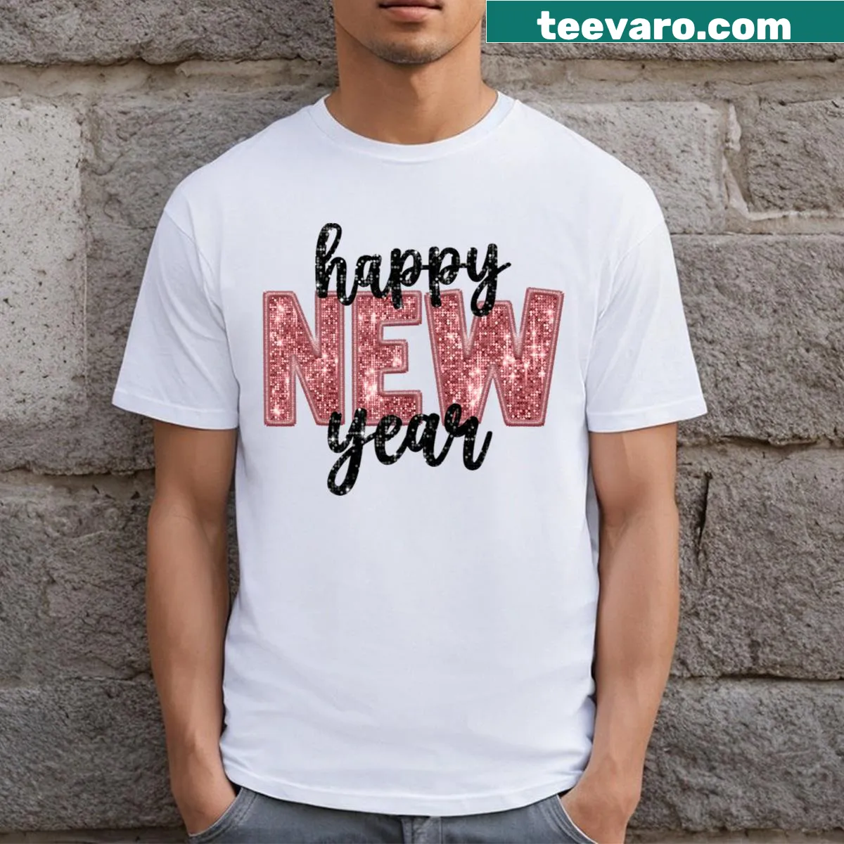 Happy New Year 2025 Countdown Family T-shirt — on a men's t-shirt