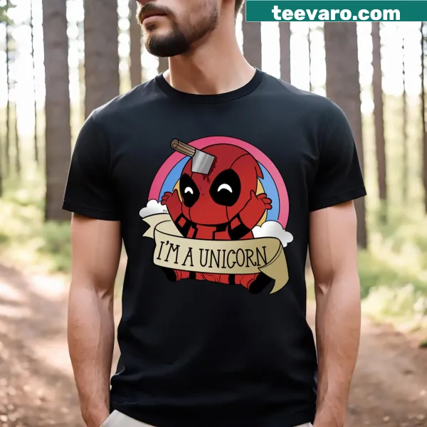Cute unicorn cartoon T-shirt with the phrase I'm A Unicorn