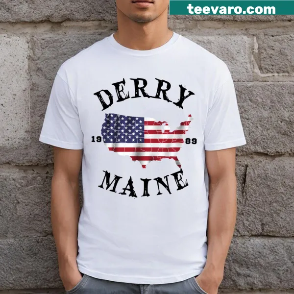 Derry Maine 1989 vintage typography T-shirt
