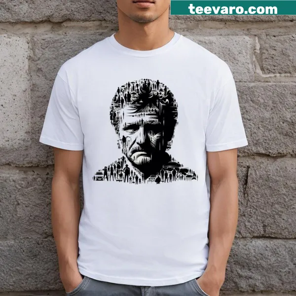 Vintage-style T-shirt celebrating Italian cinema with a film-themed design