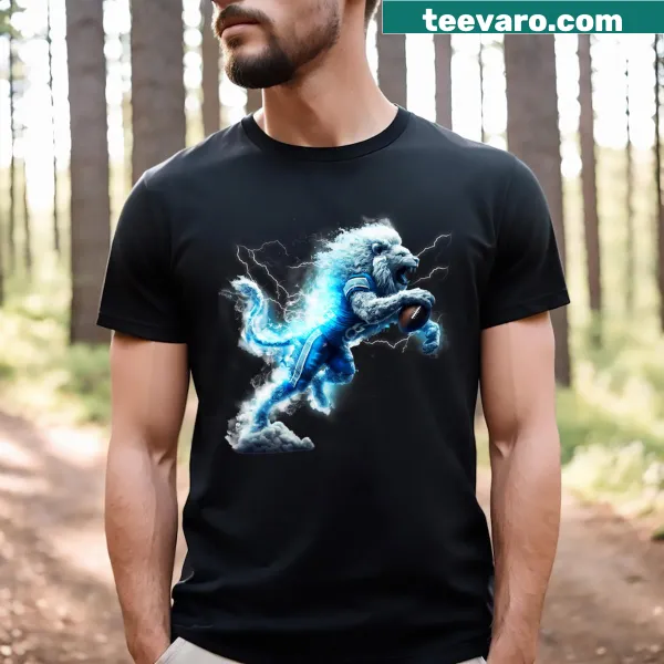 Funny T-shirt with a lightning design for football fans
