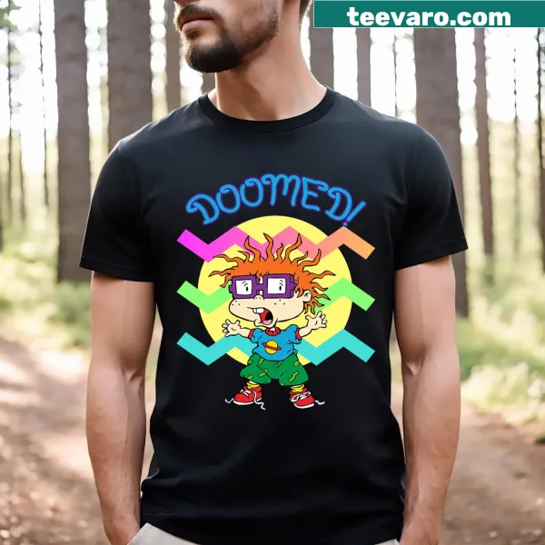 T-shirt featuring Chuckie from Rugrats with 'We're Doomed!' text