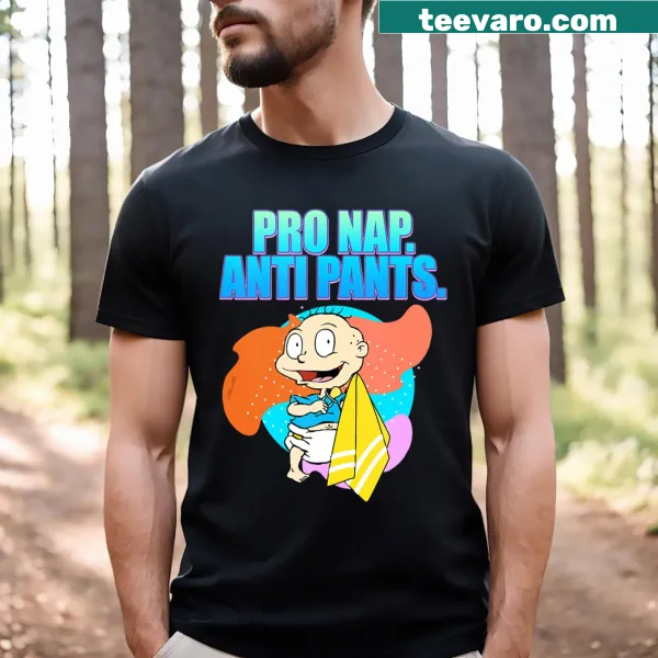 Funny graphic of Tommy Pickles with humorous phrase about naps