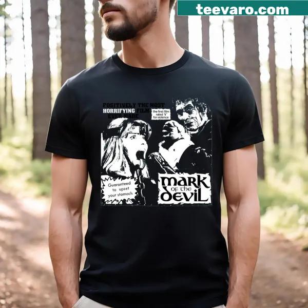 Vintage distressed t-shirt with edgy devil-themed graphic