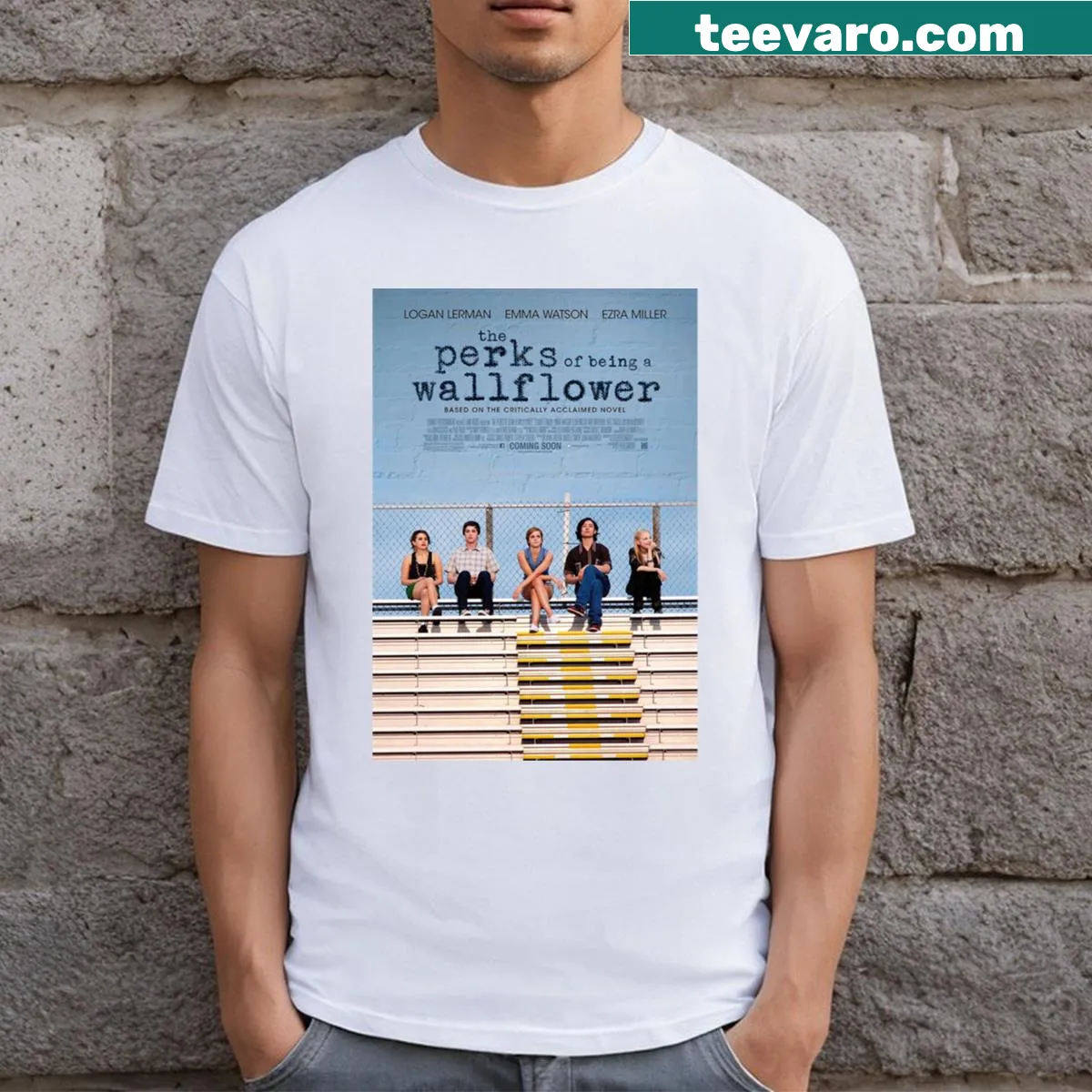 Typography design referencing The Perks of Being a Wallflower movie — on a men's t-shirt