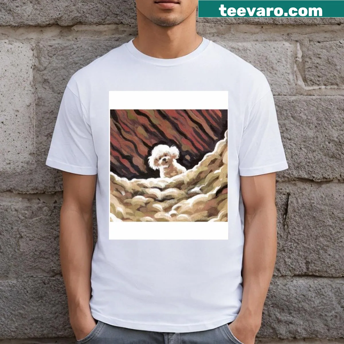 T-shirt with the word 'Precious' displayed in a charming font — on a men's t-shirt