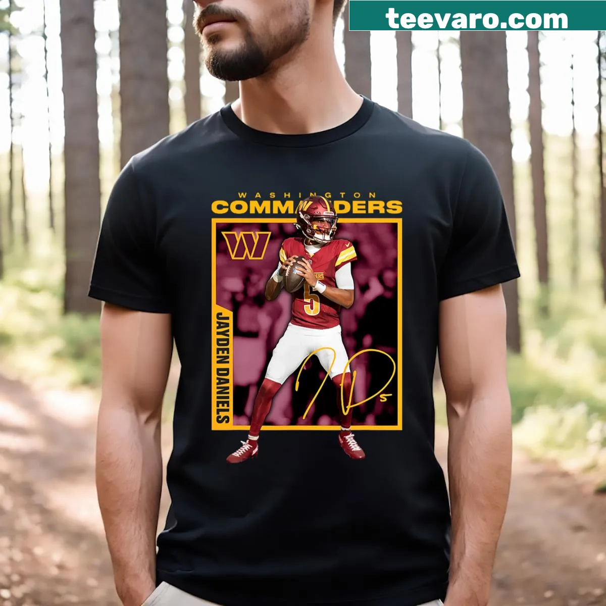 Retro 90s graphic design on Jayden Tee Daniels T-shirt — on a men's t-shirt