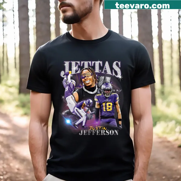 90s graphic design on Justin Tee T-shirt