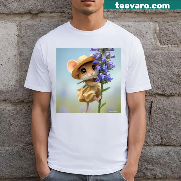 Cute illustration of a child gardener on a T-shirt